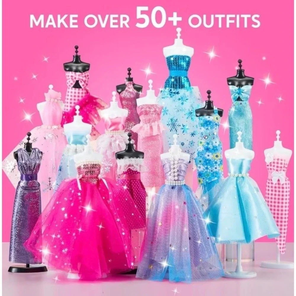 400pcs Fashion Doll DIY Design, Kids Arts‎ & Crafts, Sewing Kit 50+ Outfits 8+YO